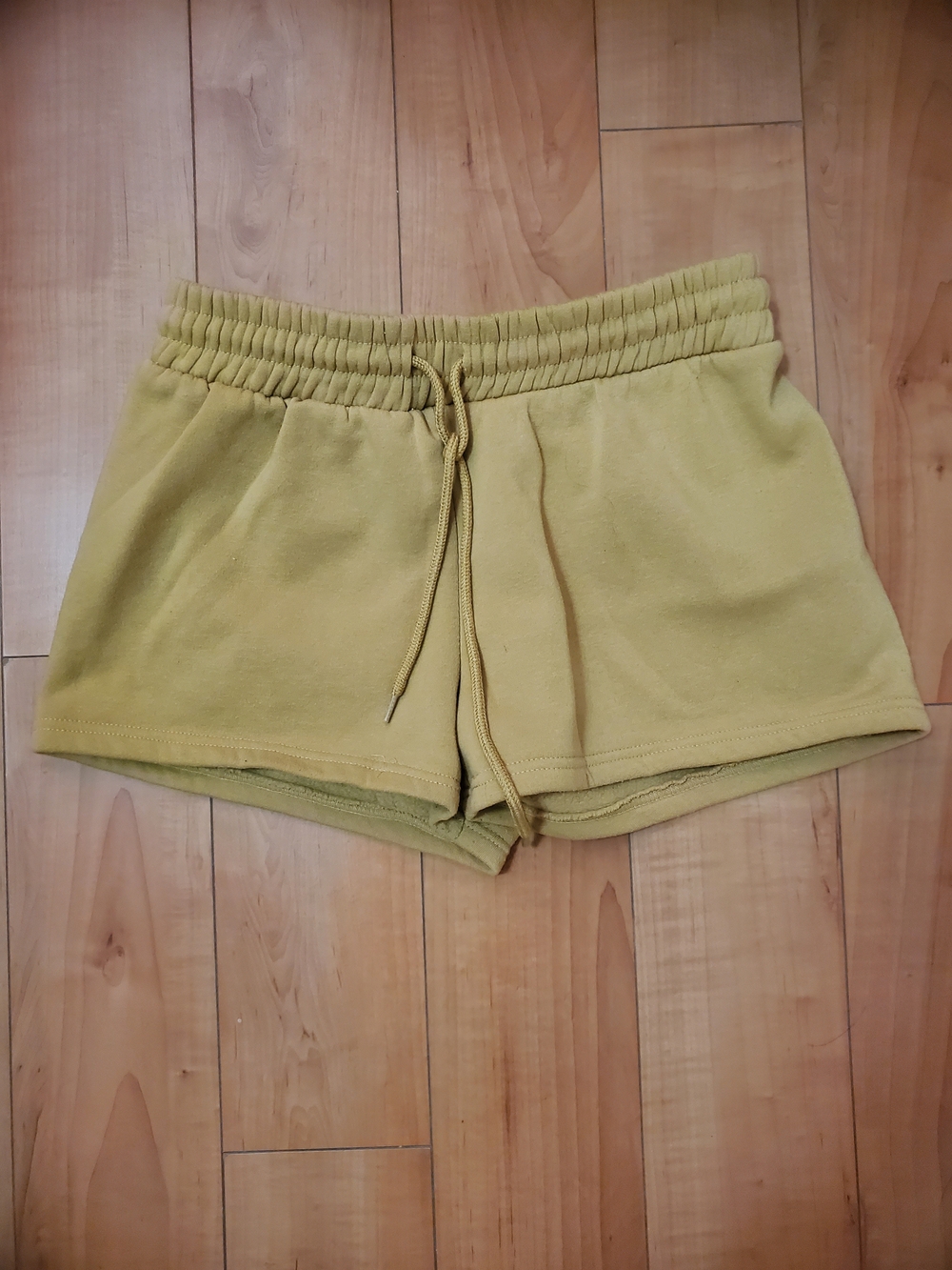 Women's Athletic Drawstring Shorts - Yellow